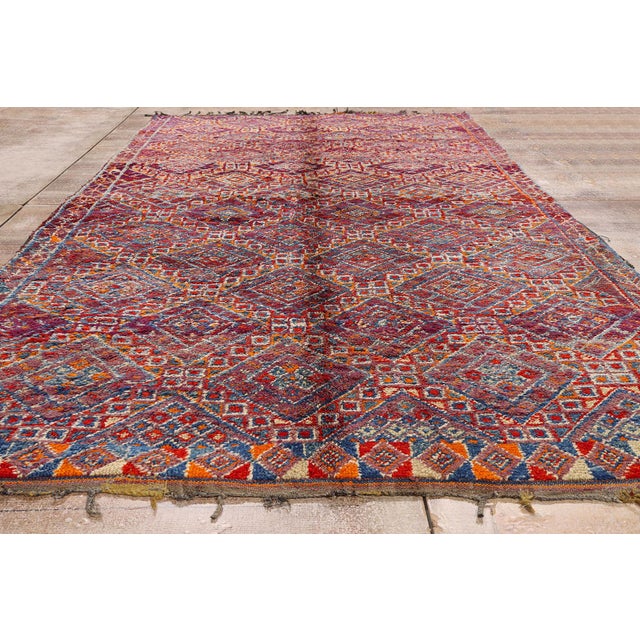 Vintage Beni M'Guild Moroccan Rug, 06'01 X 11'06 For Sale - Image 9 of 10