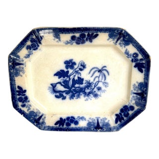 Mid 19th Century Flow Blue Ironstone Large Platter For Sale