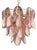 Italian Vintage Pink Murano Glass Lattimo Rondini Chandelier, 1990s For Sale