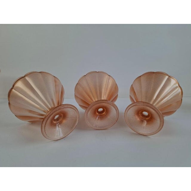 rt Deco Pink Rosaline Glass Dessert Bowls, Former Czechoslovakia, 1930s, Set of 6 For Sale - Image 14 of 18