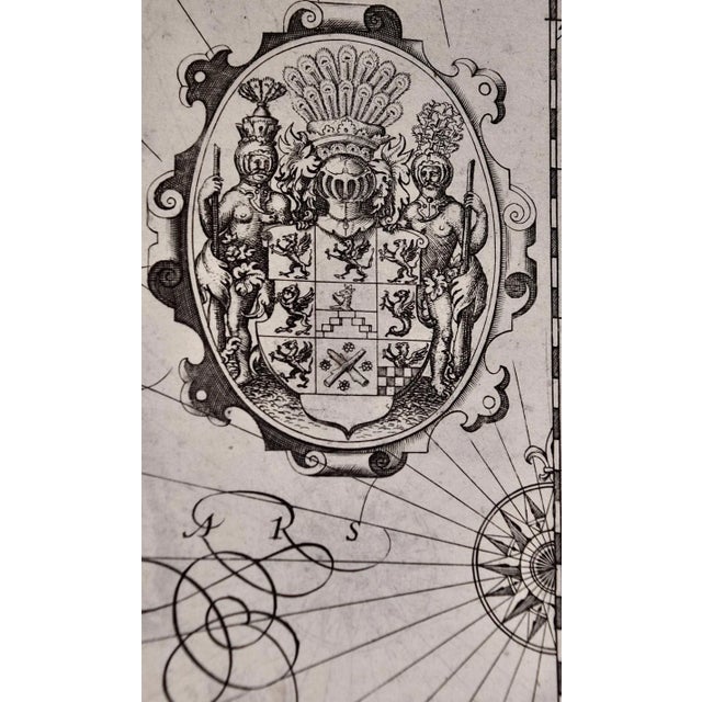 Off-white Rugen Island, Germany: An Early 17th Century Map by Mercator and Hondius, 1623 For Sale - Image 8 of 9