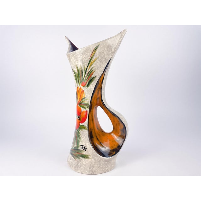 Tess Villenauxe Sculptural Ceramic Vase, France, c.1960s For Sale - Image 6 of 13