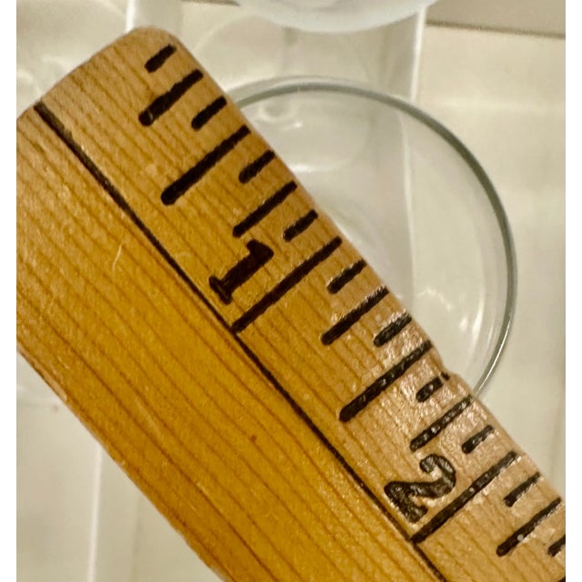 Vintage Tall Stem Set 8 Glasses Glass Crystal Liquor Cordial Port Lot Box NoS Hungary Toscany For Sale - Image 11 of 11