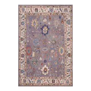 Tribal Kazak Gray/Ivory Wool Rug - 8'1''x9'5'' For Sale