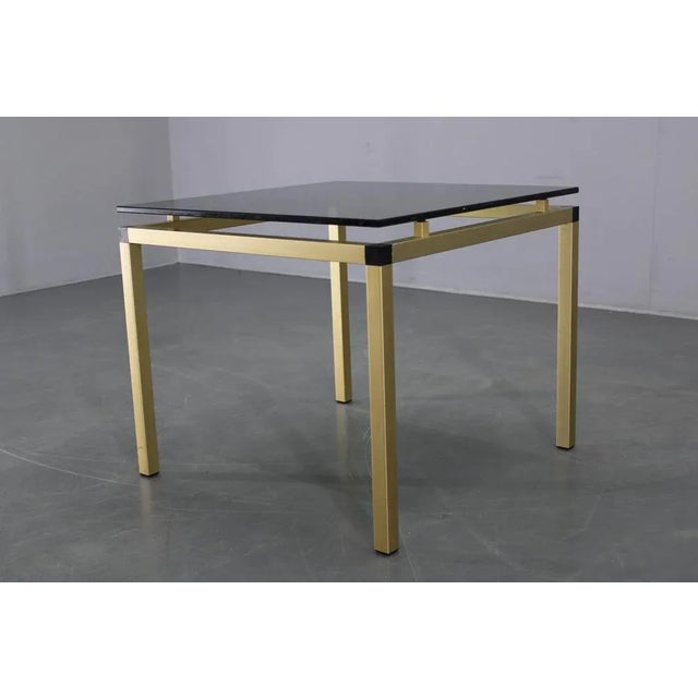 Italian Brass Coffee Table with Smoked Glass Top, 1970s For Sale - Image 3 of 11