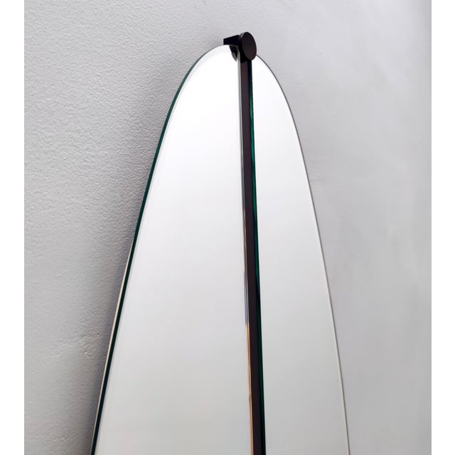 Vintage Wall-Mounted Entryway Mirror and Console Table with Glass Top, 1980s For Sale - Image 12 of 17