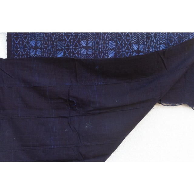 Marine Blue Artistic Mud Cloth For Sale In Los Angeles - Image 6 of 7