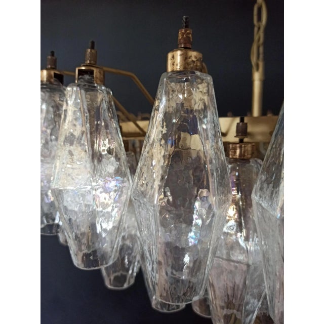 Murano Glass 185 Transparent Glass Chandelier For Sale - Image 10 of 11