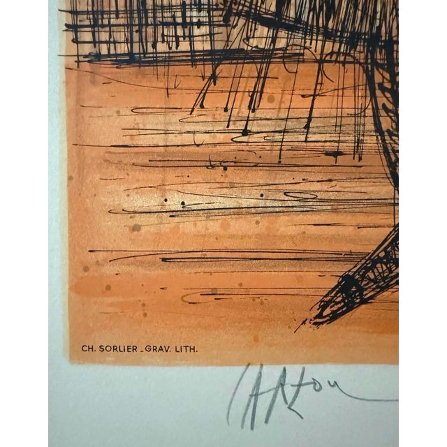 Mid 20th Century Signed 1965 Jean Carzou Lithograph – Sorlier Paris Printer’s Proof on Arches Paper, Framed For Sale - Image 5 of 12