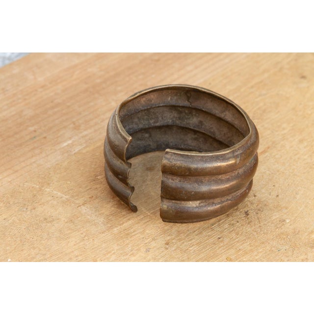 African 19th Century Patinated Brass Currency Bracelet For Sale - Image 3 of 5