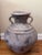 Large Matte Gray Clay Olive Jar Pot Vessel With Double Handles For Sale - Image 4 of 13