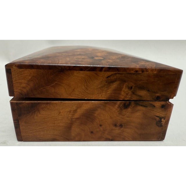 Early 20th Century Vintage Moroccan Amboyna Burl Wood Box For Sale - Image 9 of 10