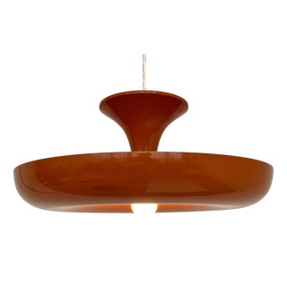 Mid-Century Modern Danish Orange Pendant Light, 1970s For Sale