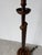 Brown Vintage Adjustable Ratchet Wood Floor Lamp With Tiffany-Style Stained Glass Shade For Sale - Image 8 of 12