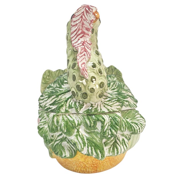 Ceramic Late 20th Century Italian Majolica Turkey Tureen Arcimboldo Style For Sale - Image 7 of 15