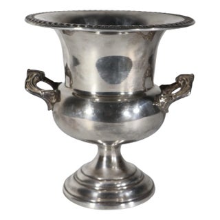 Vintage Silver Plate Champagne Ice Bucket For Sale