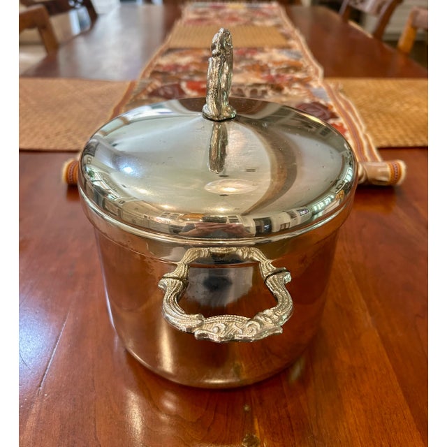 Vintage Ornate Silver Plate Lidded Ice Bucket For Sale - Image 4 of 5