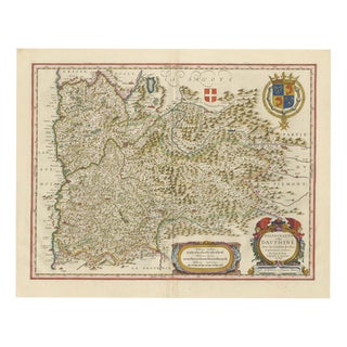 Antique Blaeu Map of the Dauphine, 1642 For Sale