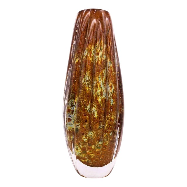 Heavy Grail Glass Vase by Karl Wiedmann, 1970s For Sale