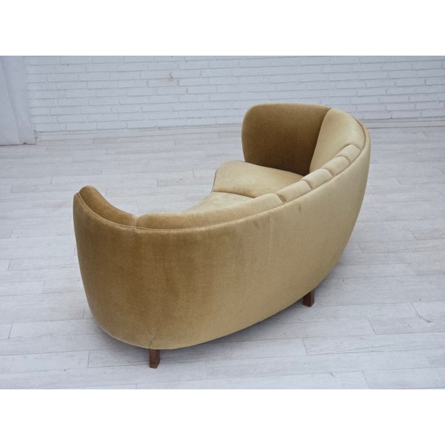 Vintage Danish Three-Seater Banana Sofa, 1960s For Sale - Image 9 of 18