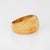 Modern 80s Portuguese Shimmer Ring 19k Yellow Gold Dome Band Sz 7.25 Fine Jewelry For Sale - Image 3 of 7