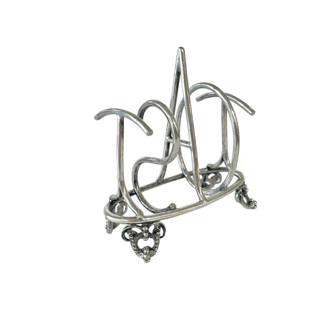 Early 20th Century Antique English Silver Plate Toast Rack For Sale - Image 5 of 10