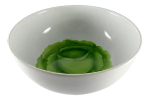 9.75" Neiman Marcus Limoges France Hand Painted Vegetable Lettuce Salad Serving Bowl