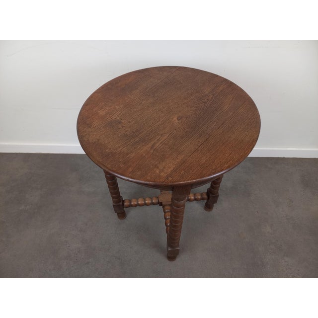 Oak Side Table, 1940s For Sale - Image 6 of 18