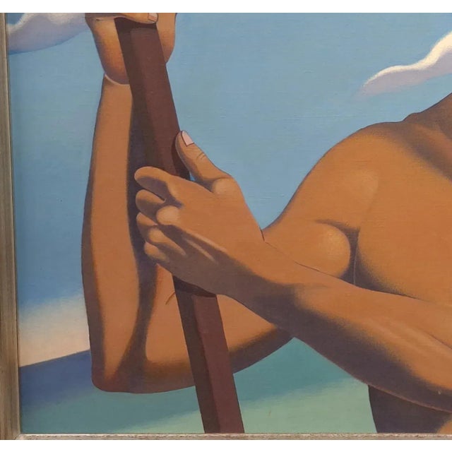 Arman Tateos Manookian Attributed Hawaii Artist Large Oil Painting on Canvas For Sale - Image 4 of 10