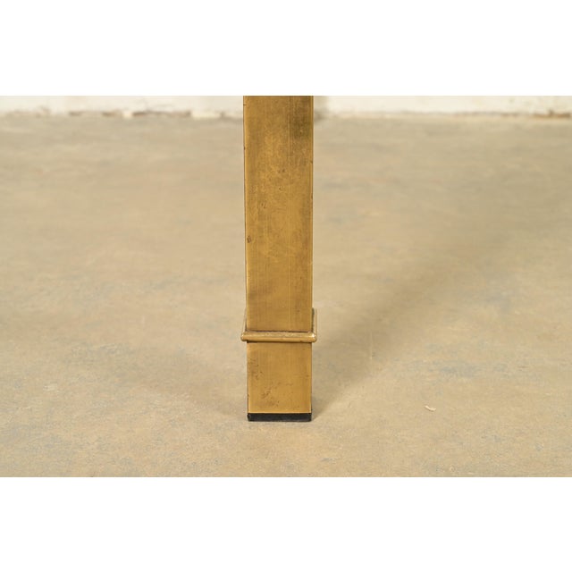 Brass Mastercraft Mid-Century Modern Hollywood Regency Greek Key Brass and Glass Dining Table, 1970s For Sale - Image 8 of 10