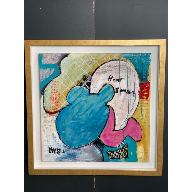 Metal Contemporary Abstract Linwood “How Soon“ Original Painting For Sale - Image 7 of 7