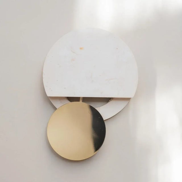 Contemporary Pendulum White Clock by Turbina For Sale - Image 3 of 6