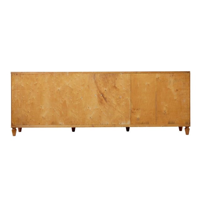 Mid-Century Scandinavian Walnut Shaped Low Open Bookcase, 1950 For Sale - Image 4 of 12