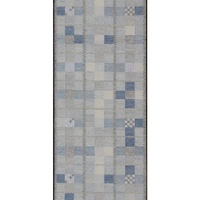 Gallery Runner Scandinavian flat-weave with modern design. rug rjk-18841-shb-137-01, country of origin / type: India /...