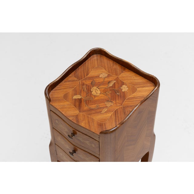 Vintage Bedside Tables in Walnut, 1950s, Set of 2 For Sale - Image 6 of 9