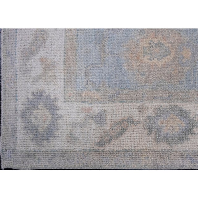 Turkish Turkish Oushak Rug 4' x 6'1" For Sale - Image 3 of 8