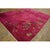 1920s Bright Pink Floral Modern Antique Chinese Deco Rug 8' 10" X 11' 6" Knotted For Sale - Image 4 of 9