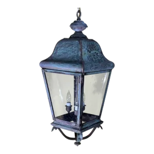 Four Sides Solid Brass Hanging Lantern 27” X 10”.5 X 10”.5