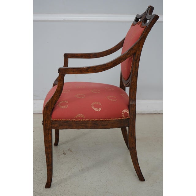 Traditional Pair Minton Spidell Regency Style Upholstered Armchairs For Sale - Image 3 of 12