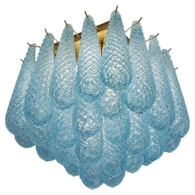 Italian Murano Glass Chandeliers, 1980s, Set of 2 For Sale - Image 3 of 12