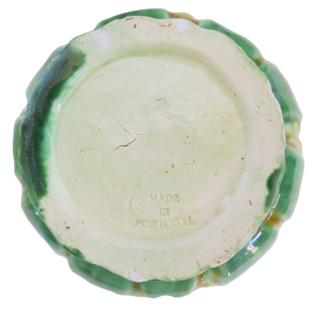 Mid 20th Century Portuguese Majolica / Barbotine Pottery Lidded Bowls - Set of 6 For Sale - Image 4 of 5