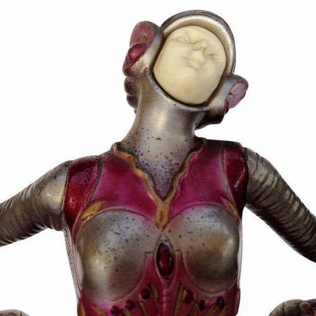 1930s Art Deco Spelter and Onyx Dancer Style Statue For Sale - Image 9 of 10
