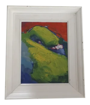 1992 "Green Bird" Oil Painting by Christopher Griffin, Framed