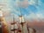 Nautical Vintage Oil Painting Naval Battle Ships Seascape Maritime Nautical Art Framed For Sale - Image 3 of 12