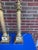 Vintage Italian Lamp Vintage Italian Florentine Carved Wood Column Lamps W/ Lucite Bases For Sale - Image 4 of 15