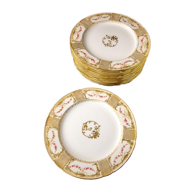 Antique Doulton Burslem Plates- Set of 12 For Sale In Providence - Image 6 of 6