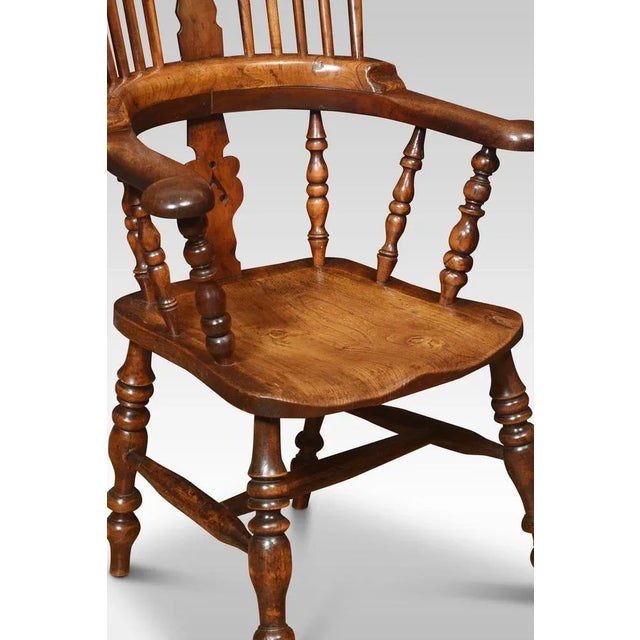 Windsor Armchair in Yew Wood For Sale - Image 6 of 8