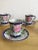 Antique Hand Painted Porcelain Nippon Chocolates Cups & Saucers - Set of 5 For Sale - Image 10 of 11