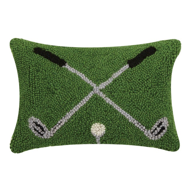 Cross Golf Clubs Hook Pillow, 8" x 12" For Sale