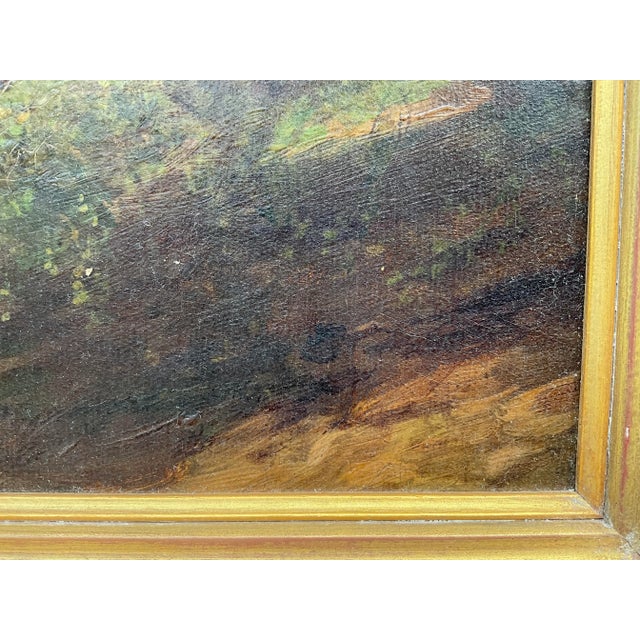 19 Century Scottish or English River Landscape Oil Painting For Sale - Image 10 of 12